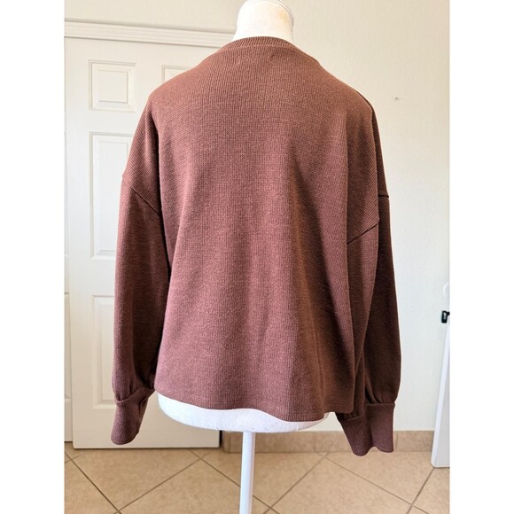 Madewell Womens Brown Knit Pullover Sweater Crew Neck Long Sleeve Large - Picture 3 of 14